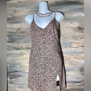 Reformation LEOPARD PRINT Backless Dress